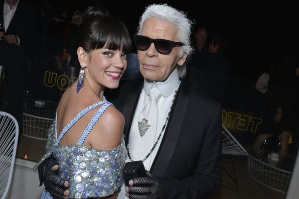 Lily Allen and Karl Lagerfeld