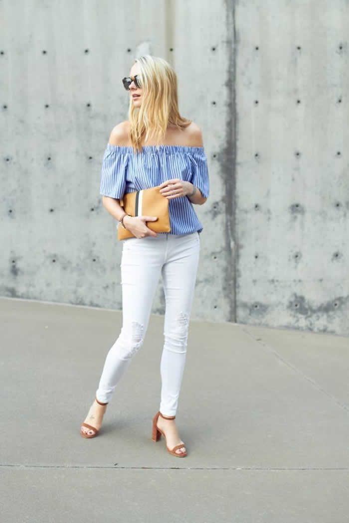cute blue & white Outfit