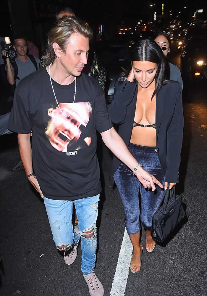 Kim Kardashian Flaunts Cleavage During NYC Outing