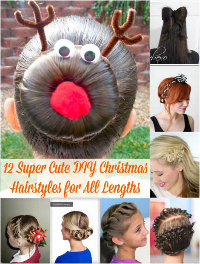12 Super Cute DIY Christmas Hairstyles for All Lengths