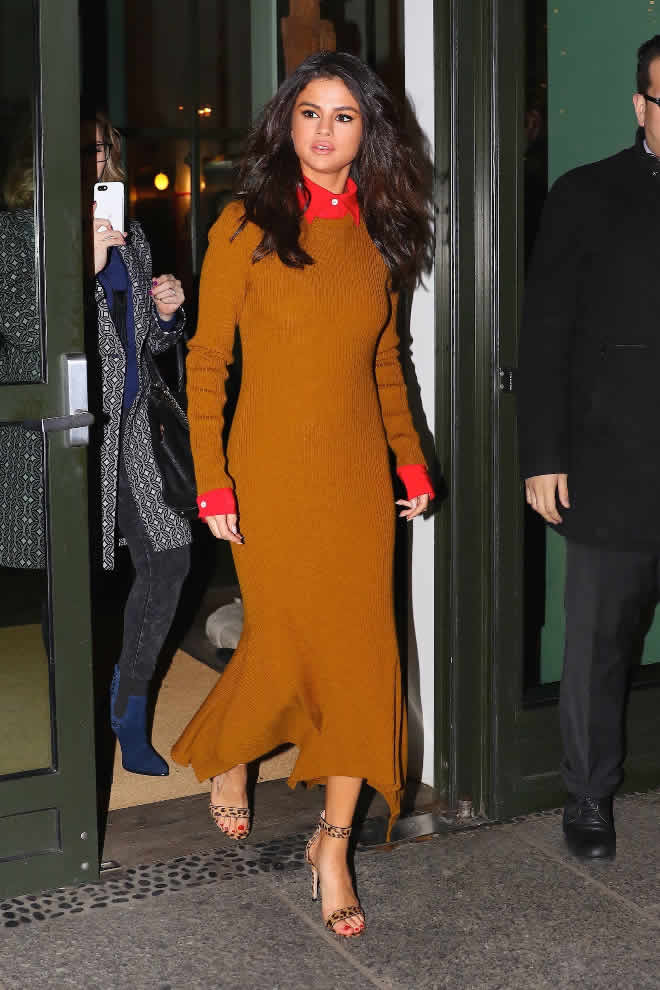 Selena Gomez Victoria Beckham Dress New York Feb 2017