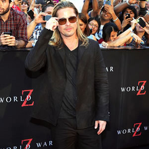 Brad Pitt Walks the World War Z Red Carpet in NYC