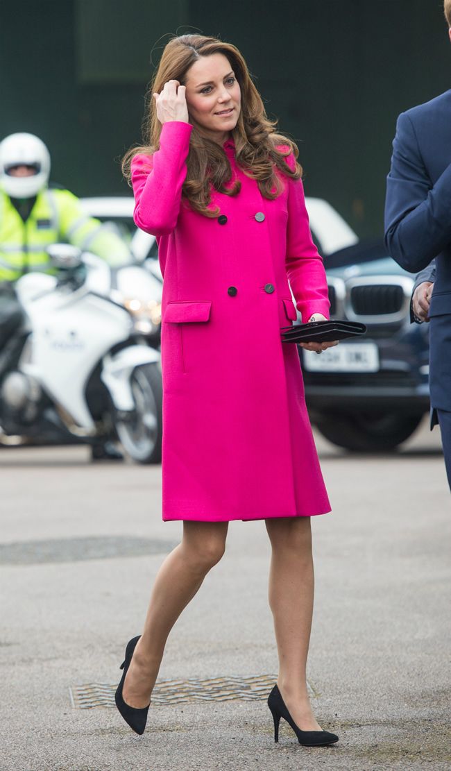 Kate Middleton Looks Pretty In Pink Coat For Charity Visit