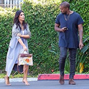 Kim Kardashian proudly carried North West's hand-painted handbag