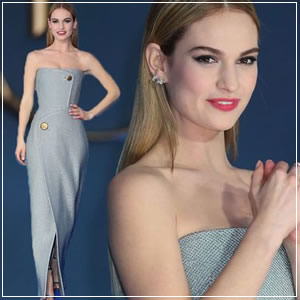 Lily Jamesâ€™ â€˜Cinderellaâ€™ Premiere Dress