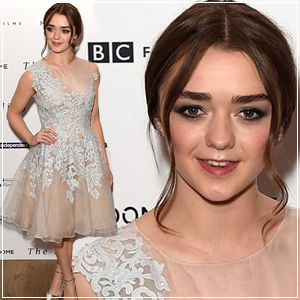 Maisie Williams goes sophisticated in a sheer prom dress at The Falling screening