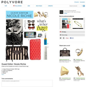 Nicole Richie launches Polyvore Guest Editor Series