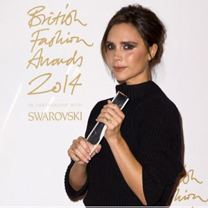 Victoria Beckham wins at British Fashion Awards