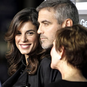 George Clooney Seen With His Mother And Girlfriend On 'Up In The Air' Premiere