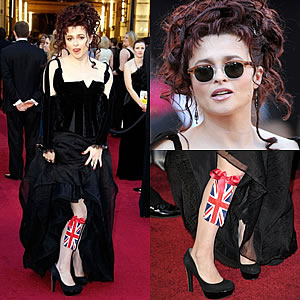 Helena Bonham Carter's weird fashion at 2011 Oscar awards