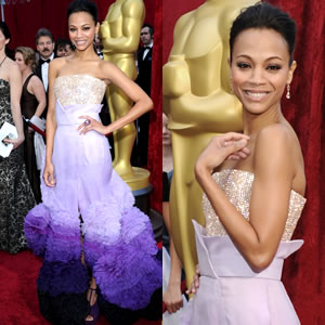 Zoe Saldana Topped The Worst Dressed Celebrities At The Oscars