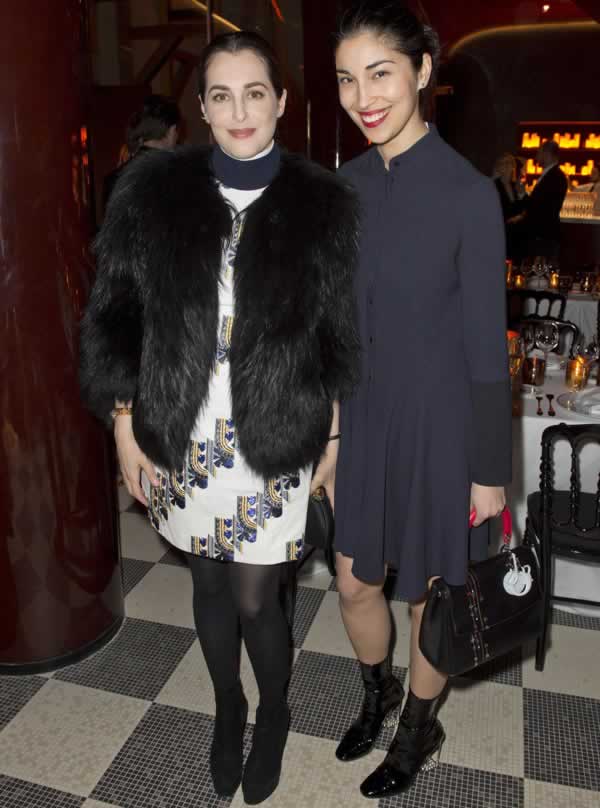 Amira Casar in Dior and Caroline Issa in Dior