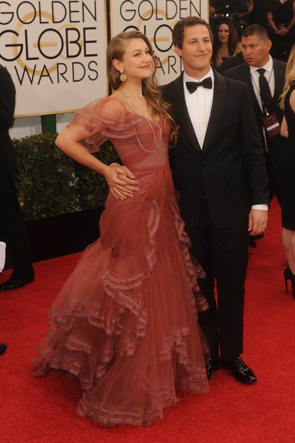 Andy Samberg and Joanna Newsom at Golden Globe 2014