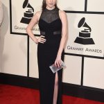 Anna Kendrick wears Emanuel Ungaro at the 2016 Grammys