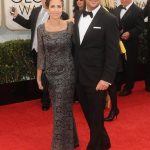 Caroline Fentress and Chris O'Donnell Golden Globe Awards Red carpet