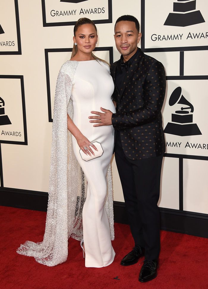 Chrissy Teigen, John Legend attend the 2016 Grammys