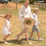 Kelly Rutherford and children Helena and Hermes