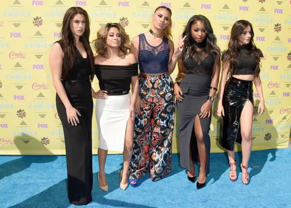 Lauren Jauregui, Ally Brooke Hernandez, Dinah Jane Hansen, Normani Kordei and Camila Cabello at the 2015 Teen Choice Awards