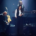 Lorde took to the stage, wearing Saint Laurent by Hedi Slimane, to perform during the David Bowie tribute