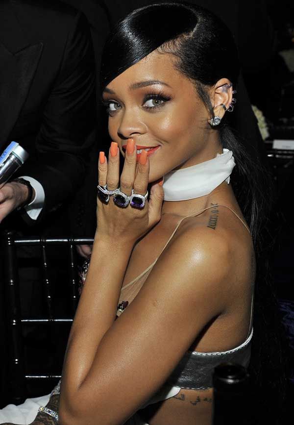 Rihanna in Tom Ford at the amfAR Inspiration Gala