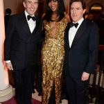 Steve Coogan, Naomi Campbell in Burberry, and Rob Brydon