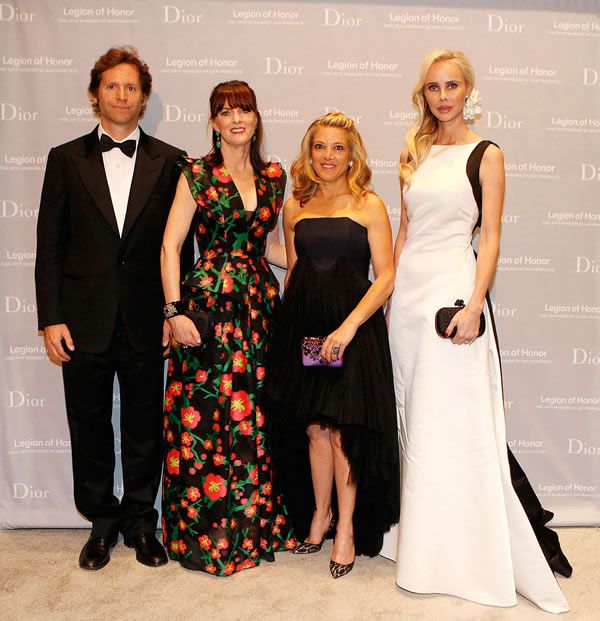 Trevor Traina, Allison Speer, Kathryn Lasater in Dior, and Vanessa Getty