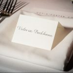 Victoria Beckhamâ€™s Placecard at Party