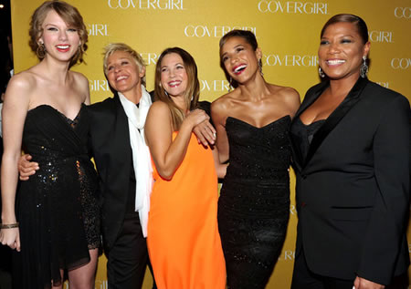 Taylor Swift, Ellen DeGeneres, Drew Barrymore, Dania Ramirez, Queen Latifah