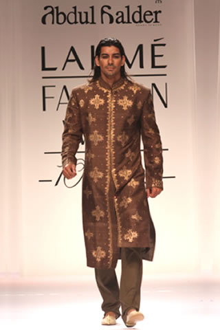 Abdul Halder present his collection in Lakme Fashion Week