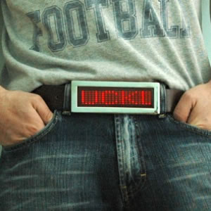 Scrolling LED Belt Buckle