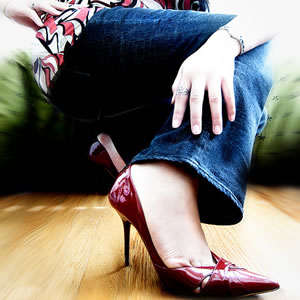 Shine with red heels on valentine’s day