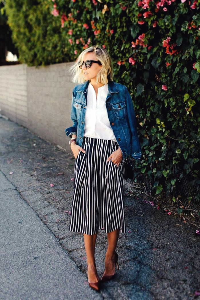 Denim Jacket + Midi Skirt