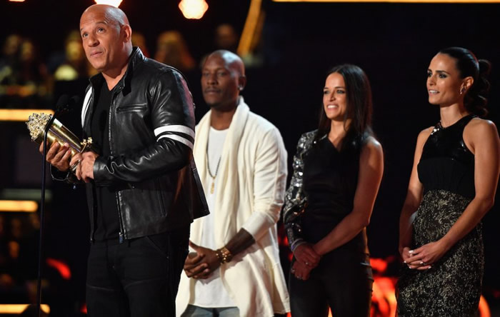 Vin Diesel pays tribute to Paul Walker at MTV Movie and TV Awards Read more at http://www.nme.com/news/film/vin-diesel-pays-tribute-paul-walker-mtv-movie-tv-awards-2068189#7jdoPL4rYVLykJzB.99
