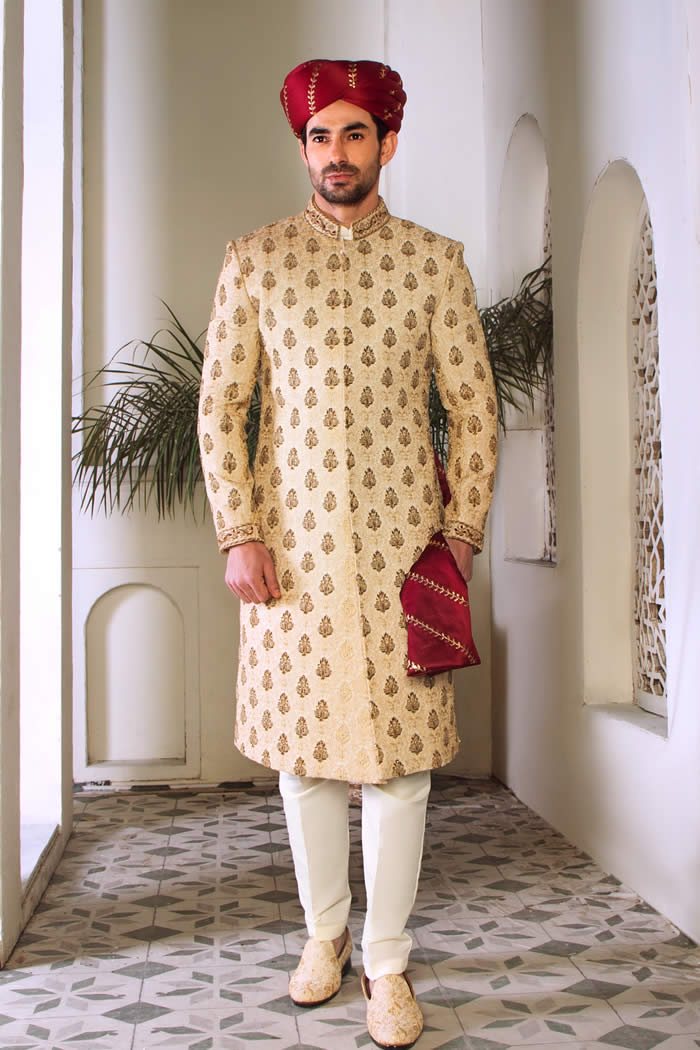 Golden Sherwani