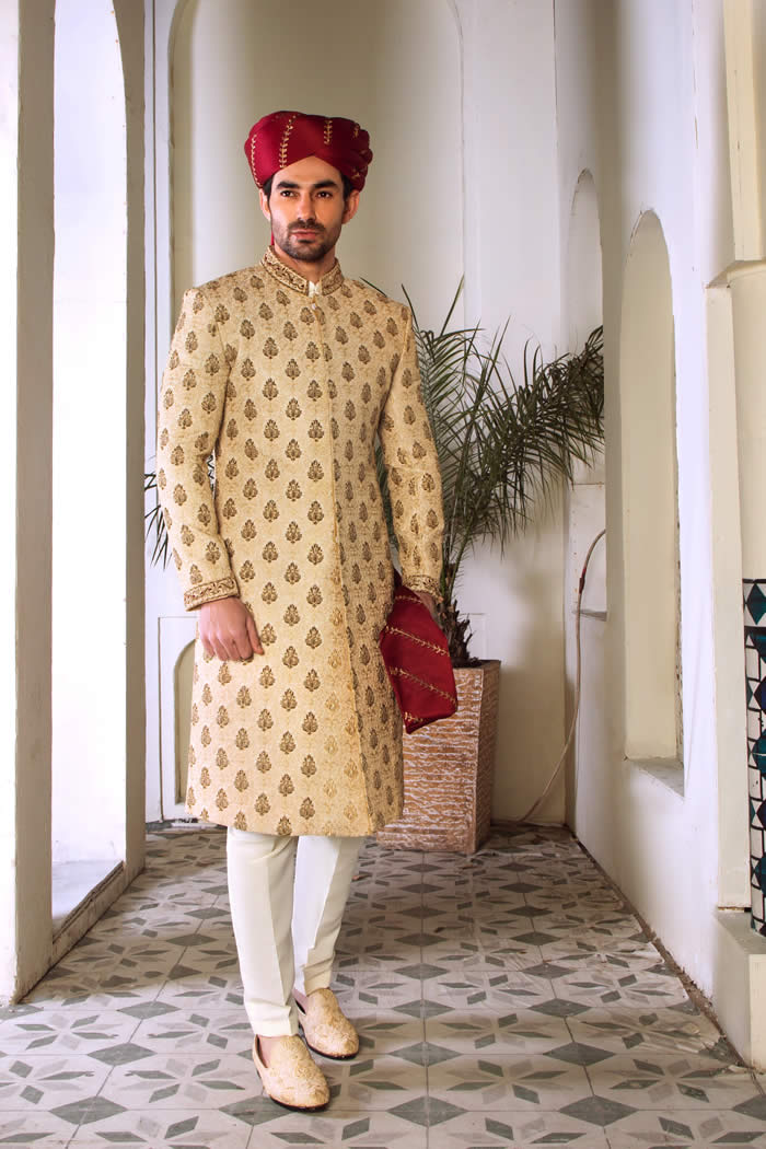 Golden Sherwani
