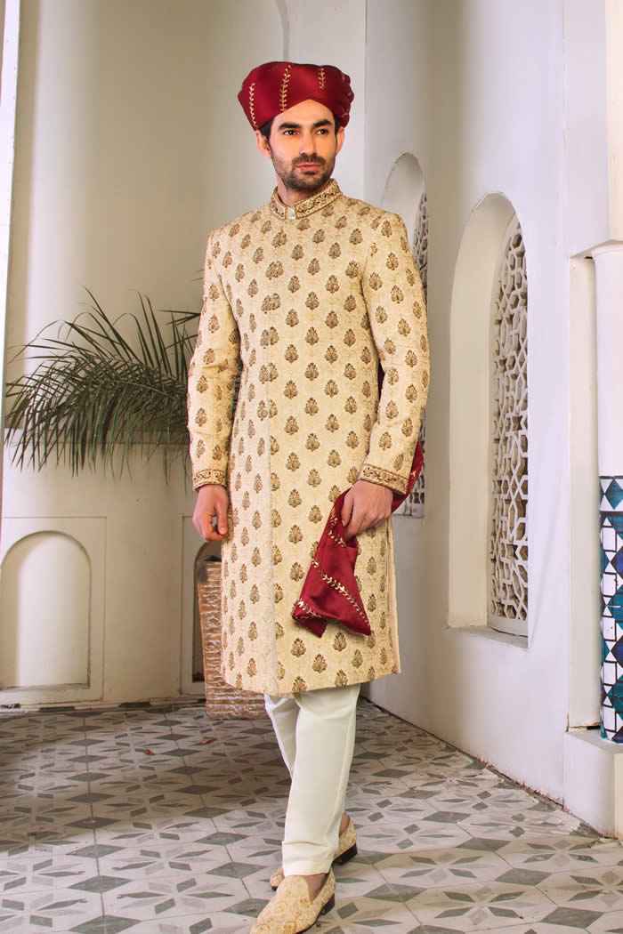 Golden Sherwani
