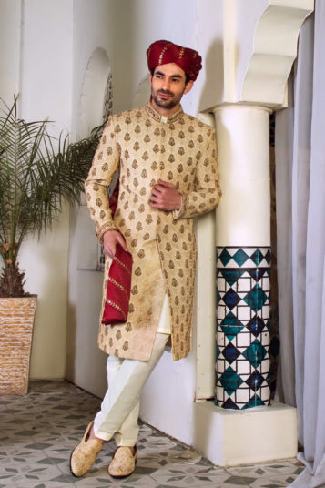 Golden Sherwani