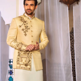 Off-White Embroidered Prince Suit