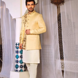 Off-White Embroidered Prince Suit