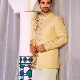 Off-White Embroidered Prince Suit