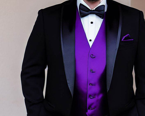 Black and Purple Tuxedo