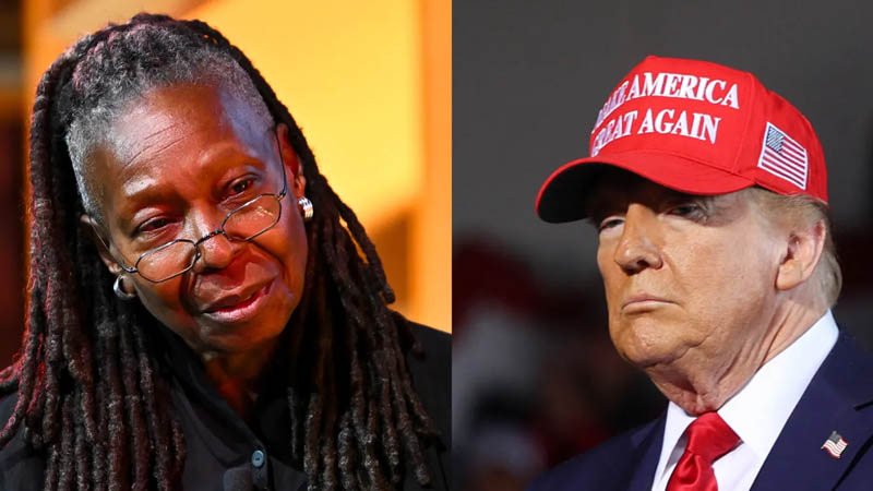 Whoopi Goldberg and Donald Trump