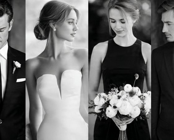 Black and white Wedding tuxedo