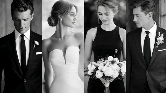 Black and white Wedding tuxedo