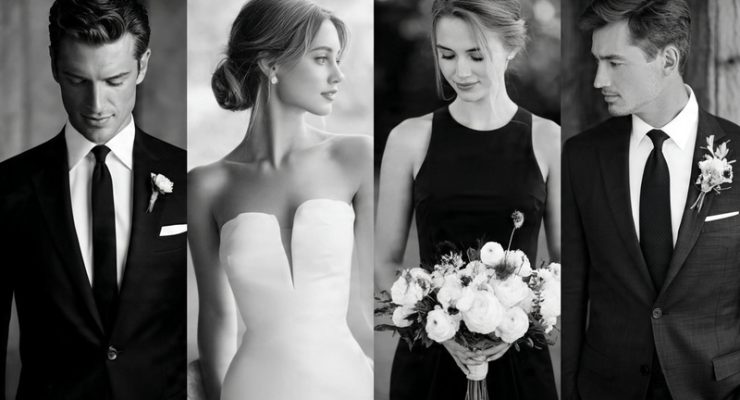 Black and white Wedding tuxedo