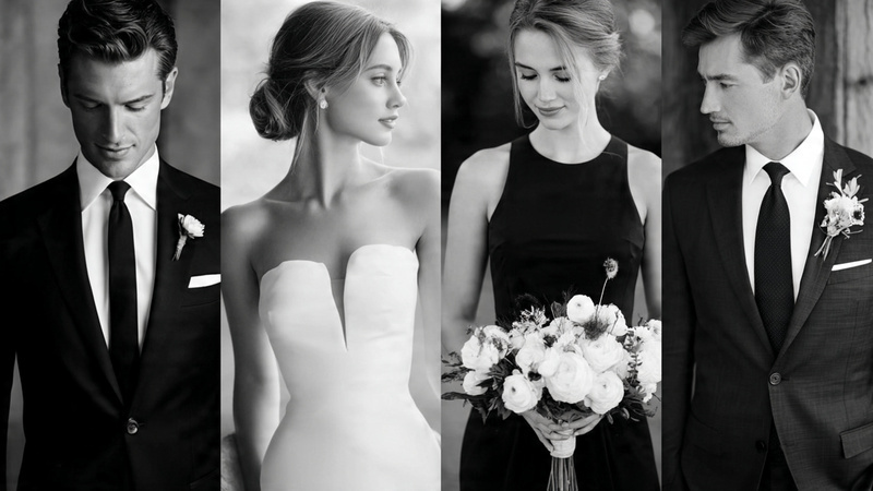 Black and white Wedding tuxedo